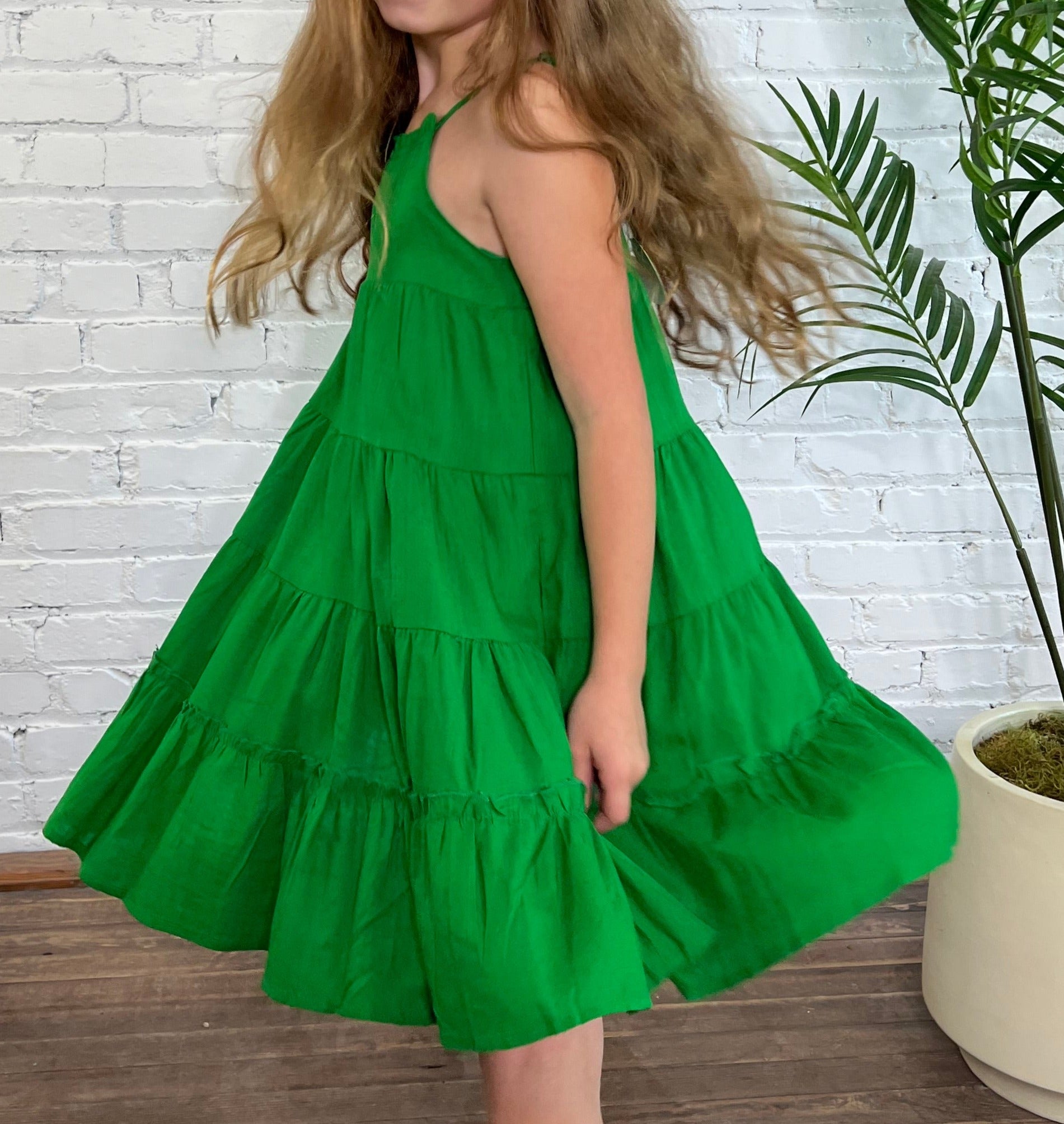 Palm Leaf Perfection Youth Dress