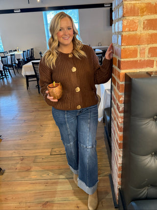Toasted Marshmallow Cardigan-Mocha