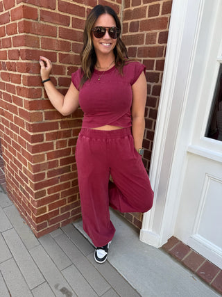 Lush Wrap Top-Winterberry