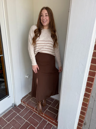 Sloane Skirt-Brown