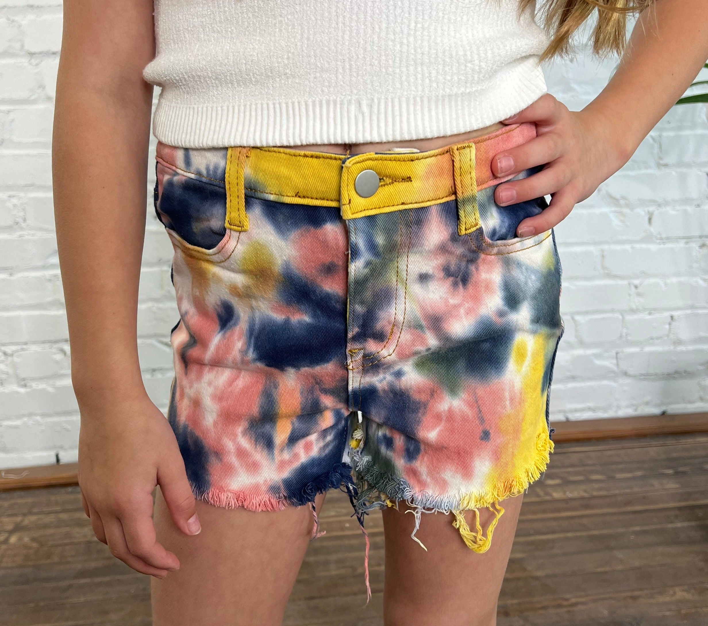 Candy Clouds Youth Denim Shorts