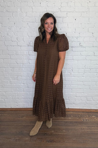 Prairie Lane Dress - Brown