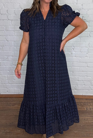 Prairie Lane Dress - Navy