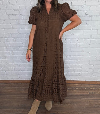 Prairie Lane Dress - Brown
