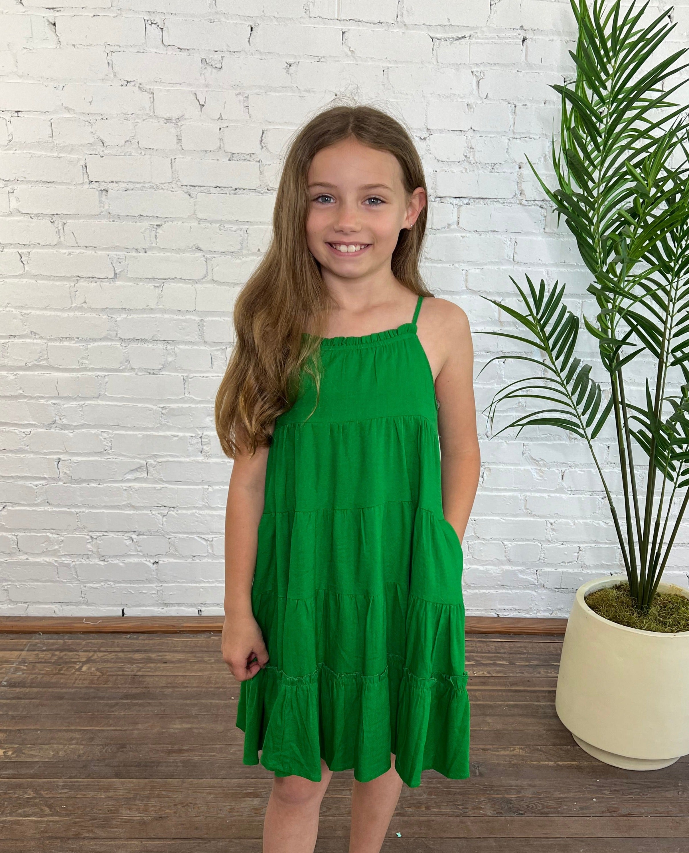 Palm Leaf Perfection Youth Dress