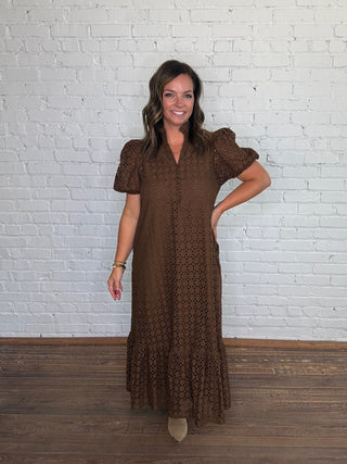 Prairie Lane Dress - Brown