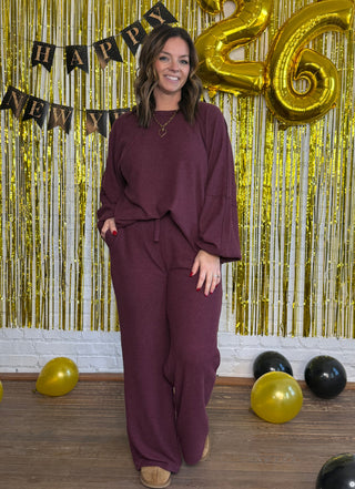 At Dusk Pants - Dark Cherry