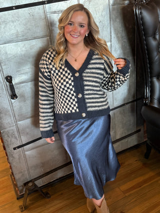 Windsor Cardigan-Dusty Navy