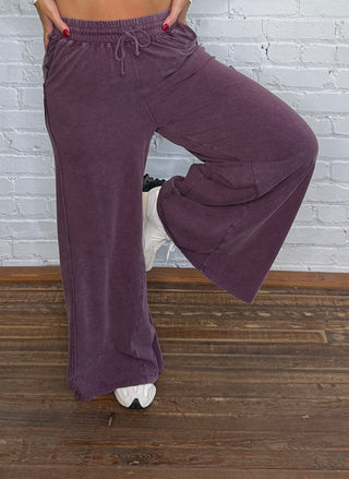 Lazy Sunday Pants - Plum
