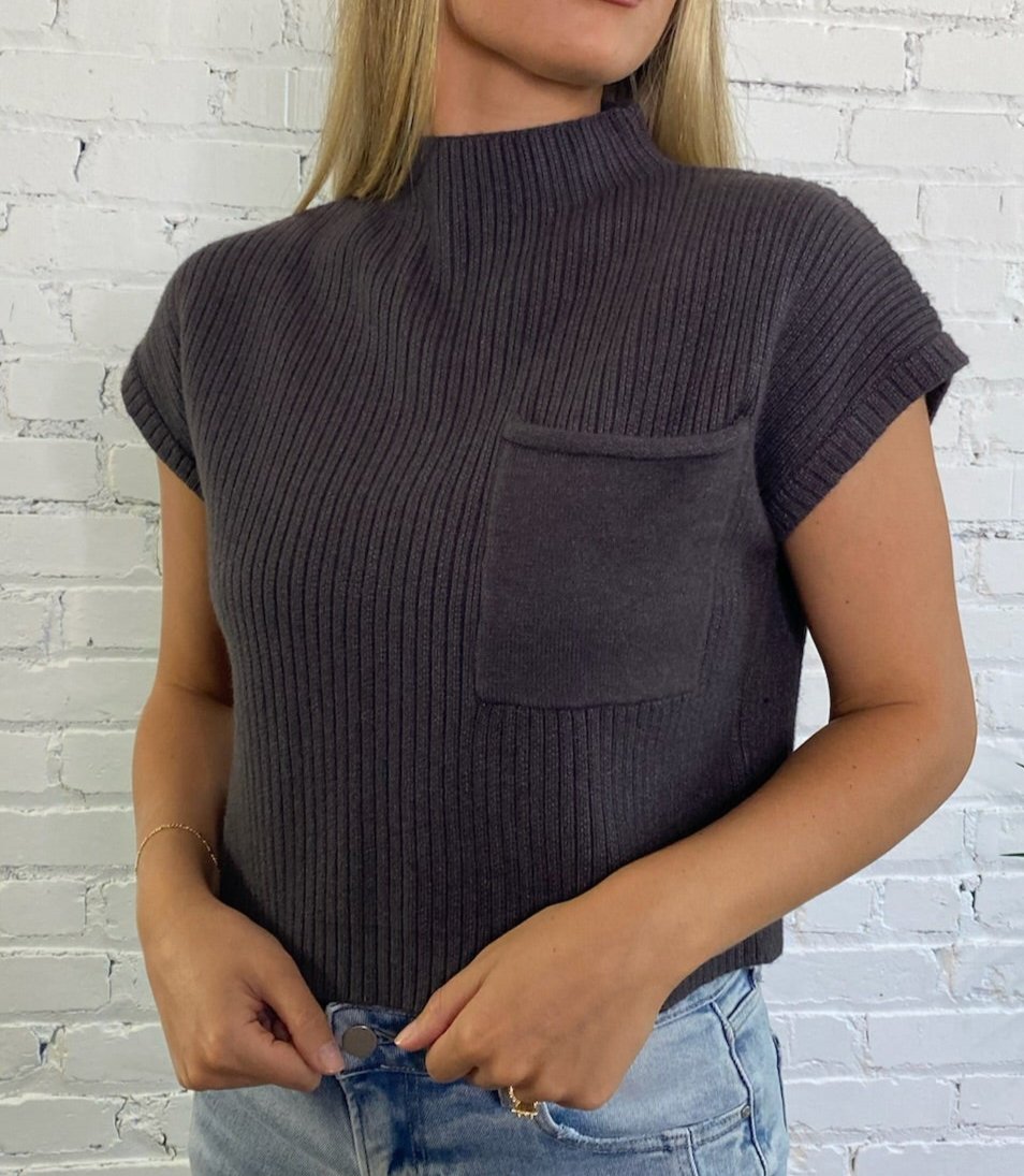 Paula Top-Charcoal