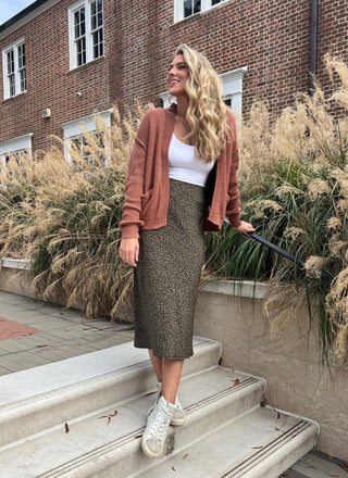 On My Mind Cardigan-Brick