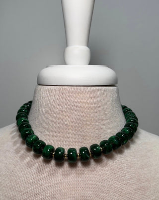 Bold & Beaded Necklace - Deep Forest