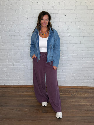 Lazy Sunday Pants - Plum
