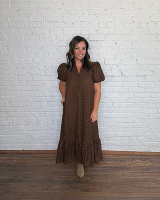 Prairie Lane Dress - Brown