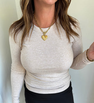 Soft & Simple Top-Oatmeal