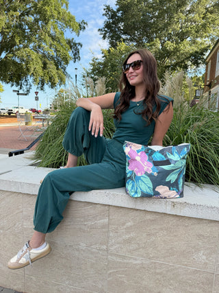 Lush Wrap Top - Teal