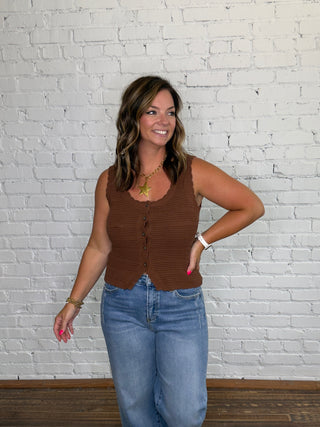 Market Day Tank - Brown