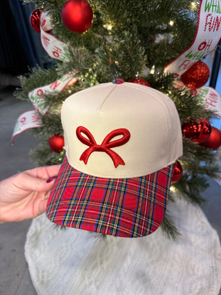 Plaid Bow Hat