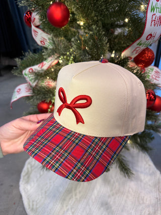 Plaid Bow Hat