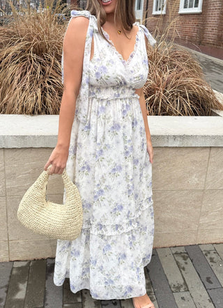 Petals In The Breeze Dress - Blue